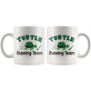 Funny Runners Mug Turtle Running Team 11oz White Coffee Mugs