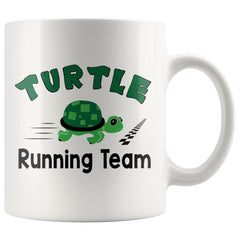 Funny Runners Mug Turtle Running Team 11oz White Coffee Mugs