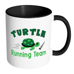 Funny Runners Mug Turtle Running Team White 11oz Accent Coffee Mugs