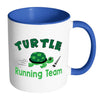 Funny Runners Mug Turtle Running Team White 11oz Accent Coffee Mugs