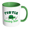 Funny Runners Mug Turtle Running Team White 11oz Accent Coffee Mugs