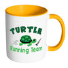 Funny Runners Mug Turtle Running Team White 11oz Accent Coffee Mugs