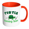 Funny Runners Mug Turtle Running Team White 11oz Accent Coffee Mugs