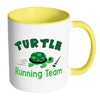 Funny Runners Mug Turtle Running Team White 11oz Accent Coffee Mugs