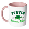 Funny Runners Mug Turtle Running Team White 11oz Accent Coffee Mugs