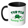 Funny Runners Mug Turtle Running Team White 11oz Accent Coffee Mugs