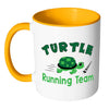 Funny Runners Mug Turtle Running Team White 11oz Accent Coffee Mugs