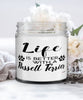 Funny Russell Terrier Dog Candle Life Is Better With A Russell Terrier 9oz Vanilla Scented Candles Soy Wax