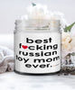Funny Russian Toy Dog Candle B3st F-cking Russian Toy Mom Ever 9oz Vanilla Scented Candles Soy Wax