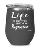 Funny Ruyunion Fish Wine Glass Life Is Better With A Ruyunion 12oz Stainless Steel Black