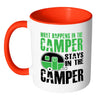 Funny RV Mug What Happens In The Camper White 11oz Accent Coffee Mugs