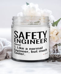 Funny Safety Engineer Candle Like A Normal Engineer But Much Cooler 9oz Vanilla Scented Candles Soy Wax