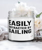 Funny Sailor Candle Easily Distracted By Sailing 9oz Vanilla Scented Candles Soy Wax