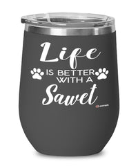 Funny Sawet Cat Wine Glass Life Is Better With A Sawet 12oz Stainless Steel Black