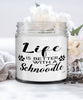 Funny Schnoodle Dog Candle Life Is Better With A Schnoodle 9oz Vanilla Scented Candles Soy Wax