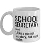 Funny School Secretary Mug Like A Normal Secretary But Much Cooler Coffee Cup 11oz 15oz White