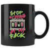 Funny Science Mug Stop Staring At My Rack 11oz Black Coffee Mugs