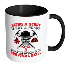 Funny Scouts Mug A Post Apocalyptic Survival Skill White 11oz Accent Coffee Mugs