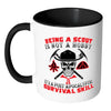 Funny Scouts Mug A Post Apocalyptic Survival Skill White 11oz Accent Coffee Mugs