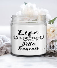 Funny Selle Francais Horse Candle Life Is Better With A Selle Francais 9oz Vanilla Scented Candles Soy Wax