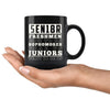 Funny Senior 2018  Freshman Bow To Us 11oz Black Coffee Mugs