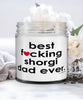 Funny Shorgi Dog Candle B3st F-cking Shorgi Dad Ever 9oz Vanilla Scented Candles Soy Wax