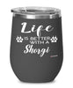 Funny Shorgi Dog Wine Glass Life Is Better With A Shorgi 12oz Stainless Steel