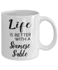 Funny Siamese Sable Rabbit Mug Life Is Better With A Siamese Sable Coffee Cup 11oz 15oz White