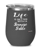 Funny Siamese Sable Rabbit Wine Glass Life Is Better With A Siamese Sable 12oz Stainless Steel Black