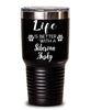 Funny Siberian Husky Dog Tumbler Life Is Better With A Siberian Husky 30oz Stainless Steel Black