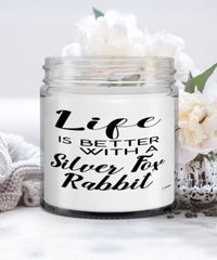 Funny Silver Fox Rabbit Candle Life Is Better With A Silver Fox Rabbit 9oz Vanilla Scented Candles Soy Wax