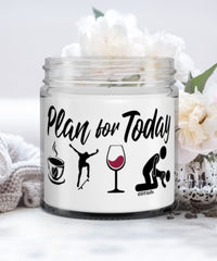 Funny Skateboarder Candle Adult Humor Plan For Today Skateboarding Wine 9oz Vanilla Scented Candles Soy Wax