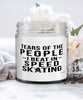 Funny Skater Candle Tears Of The People I Beat In Speed Skating 9oz Vanilla Scented Candles Soy Wax