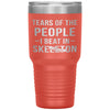 Funny Skeleton Tumbler Tears Of The People I Beat In Skeleton Laser Etched 30oz Stainless Steel Tumbler