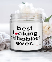 Funny Skibobbing Candle B3st F-cking Skibobber Ever 9oz Vanilla Scented Candles Soy Wax