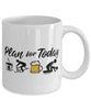 Funny Skibobbing Mug Adult Humor Plan For Today Skibobbing Coffee Mug 11oz 15oz White