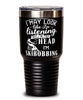 Funny Skibobbing Tumbler I May Look Like I'm Listening But In My Head I'm Skibobbing 30oz Stainless Steel Black