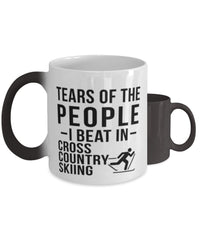 Funny Skier Mug Tears Of The People I Beat In Cross Country Skiing Coffee Mug Color Changing 11oz