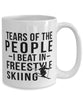 Funny Skier Mug Tears Of The People I Beat In Freestyle Skiing Coffee Mug 15oz White
