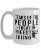 Funny Skier Mug Tears Of The People I Beat In Freestyle Skiing Coffee Mug 15oz White