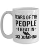 Funny Skier Mug Tears Of The People I Beat In Ski Jumping Coffee Mug 15oz White
