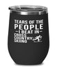 Funny Skier Wine Tumbler Tears Of The People I Beat In Cross Country Skiing Stemless Wine Glass 12oz Stainless Steel