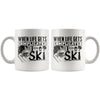 Funny Skiing Mug When Life Gets Complicated I Ski 11oz White Coffee Mugs