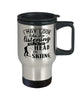 Funny Skiing Travel Mug I May Look Like I'm Listening But In My Head I'm Skiing 14oz Stainless Steel