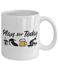 Funny Skinboarder Mug Adult Humor Plan For Today Skimboarding Coffee Mug 11oz 15oz White
