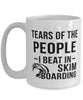 Funny Skinboarder Mug Tears Of The People I Beat In Skimboarding Coffee Mug 15oz White