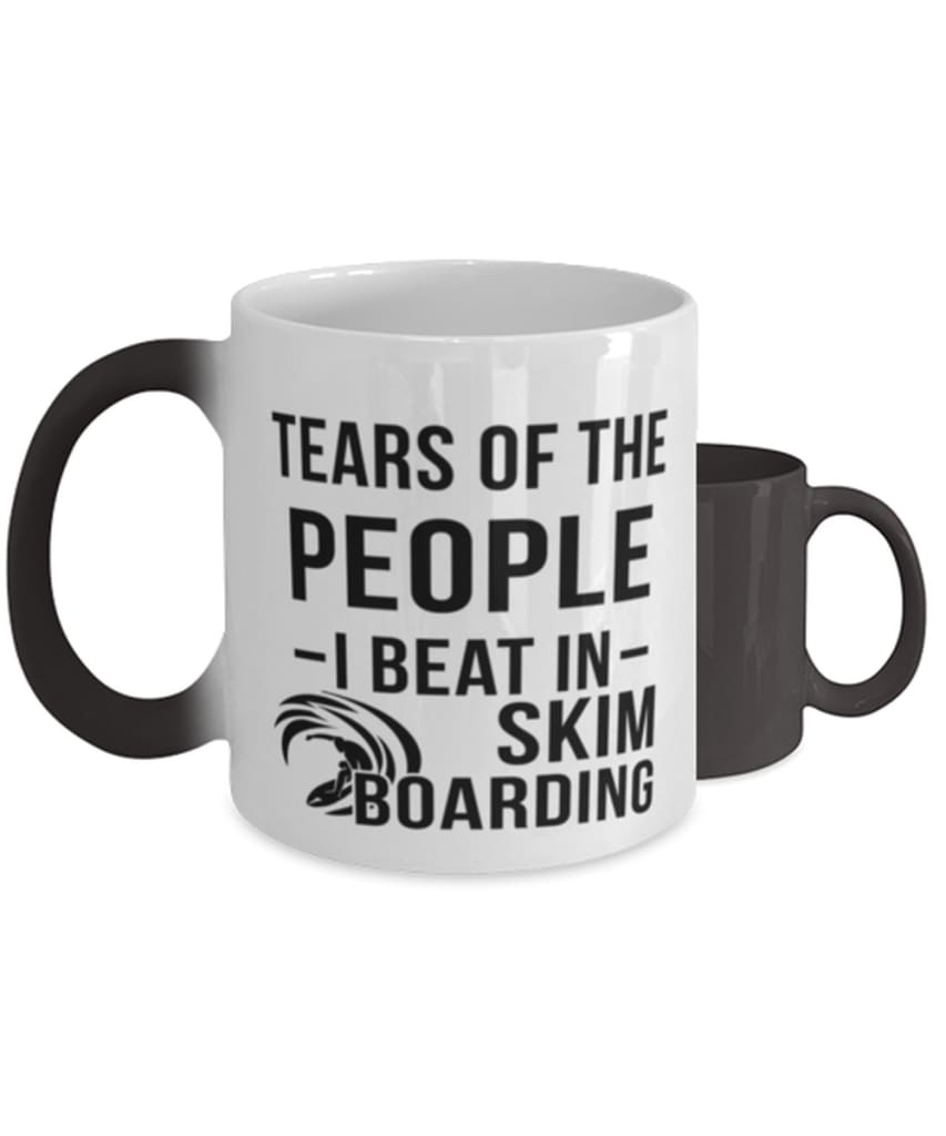 Funny Skinboarder Mug Tears Of The People I Beat In Skimboarding Coffee Mug Color Changing 11oz