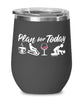 Funny Sledder Wine Glass Adult Humor Plan For Today Sledding 12oz Stainless Steel Black