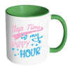 Funny Sleeping Mug Nap Time Is My Happy Hour White 11oz Accent Coffee Mugs