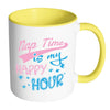 Funny Sleeping Mug Nap Time Is My Happy Hour White 11oz Accent Coffee Mugs